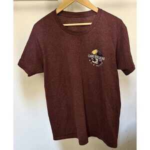 Cabo San Lucas T-Shirt Men's Lands End Two-Sided Men's Colorful Plam trees Beach